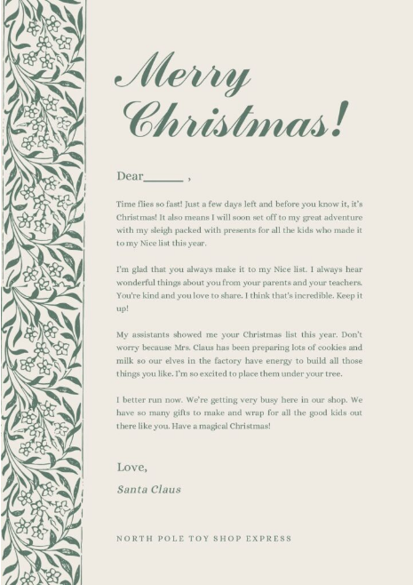 11 Santa Letter Templates To Surprise Your Child This Christmas ...